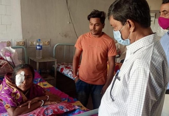 Tripura Poll Terror : Woman lost her Eye forever in BJP miscreants’ Attack ! No Arrest !